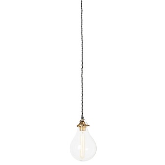 Lampa wisząca z gładkim szklanym kloszem Droppe